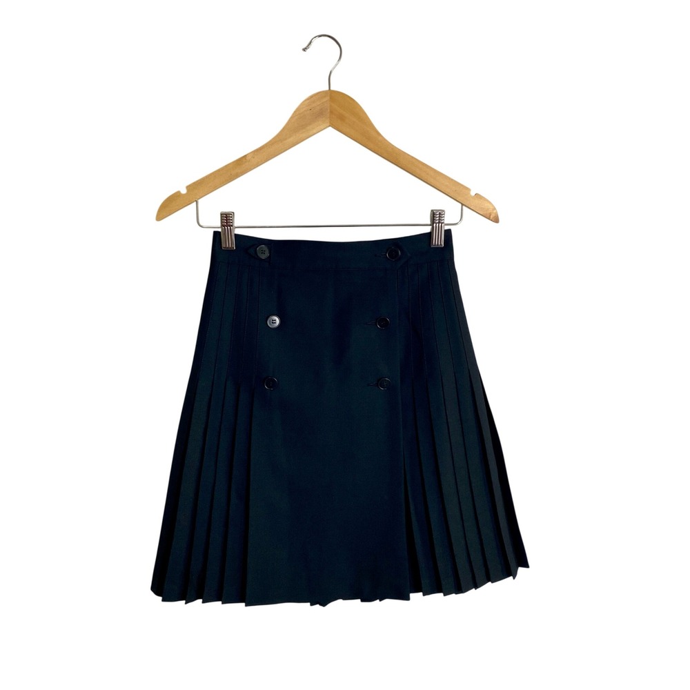 Vintage Banana Republic Wool Pleated Mini Skirt 4 Dark Academia Corpcore